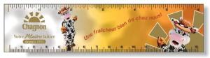 .020 White Gloss Vinyl Plastic 6" Rulers / with square corners (1.5" x 6.25") Four colour process