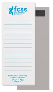 50 Sheet Magnetic Note Pads (2.75" x 7") 1 Standard Colour - Cyan Blue