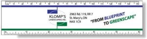 .020 White Gloss Vinyl Plastic 6" Rulers / with square corners (1.5" x 6.25") Screen-printed