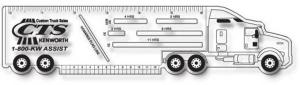 .030 Clear Plastic Logbook Ruler (2.125" x 9") Screen-printed