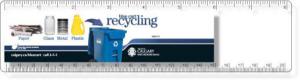 .020 Clear Plastic 8" Ruler / with round corners (2" x 8.25") Digitally Printed in High Resolution 4 colour process