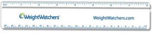 .020 Clear Plastic 8" Ruler / with round corners (1.5" x 8.25") Screen-printed