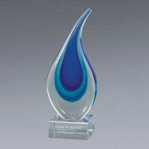 Art Glass 1 Award Medium - Water Drop Shape - 3.5 " x 9 "