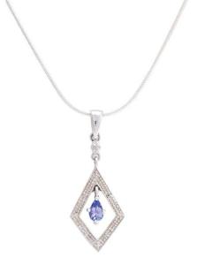 Sterling Silver w/Tanzanite Stone Necklace
