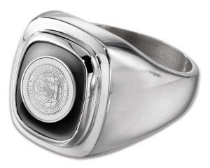 Men's Silver Sterling Corporate Logo Ring