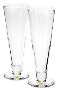 Pilsner Beer Glasses - Gold Medallion (Set of 2)
